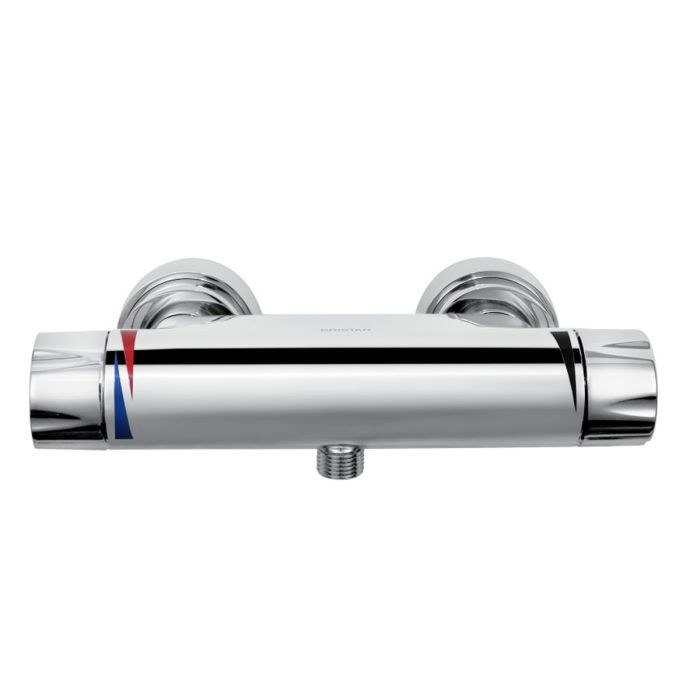 Bristan OPAC Thermostatic Exposed Bar Shower Valve with Chrome Handwheels and Isolation Bristan OPAC Thermostatic Exposed Bar Shower Valve with Chrome Handwheels and Isolation