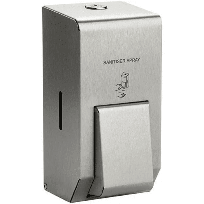 Brushed Stainless Steel Liquid Hand Sanitiser Dispenser, PL10SMBS