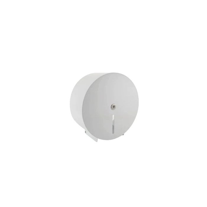 White Metal Toilet Roll Dispenser - 10" Mini Jumbo, Standard Core | Commercial Washrooms White Metal Toilet Roll Dispenser - 10" Mini Jumbo, Standard Core | Commercial Washrooms