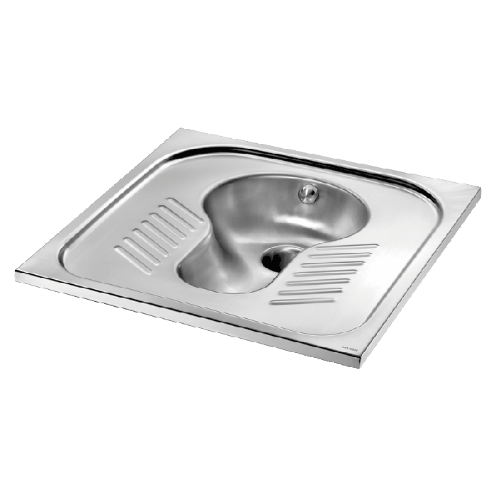 Delabie Stainless Steel Recessed Squat Pan | Commercial Washrooms