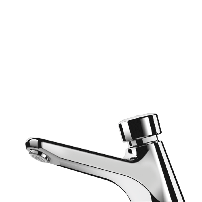 Delabie TEMPOSTOP Reinforced Push Time-flow Tap with Anti-blocking Security | Commercial Washrooms
