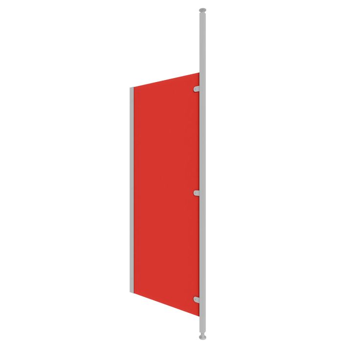 Red High Pressure Laminate (HPL) Washroom Modesty Screen