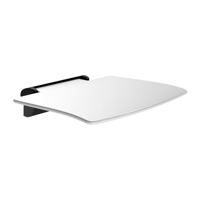 Delabie Be-Line Lift-Up Shower Seat - Black/White