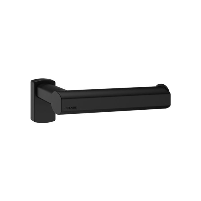 Delabie Be-Lined Black Wall-Mounted Toilet Roll Holder