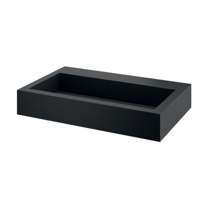 Delabie AQUEDUTO Matte Black Wall-Mounted Washbasin Without Tap Hole Delabie AQUEDUTO Matte Black Wall-Mounted Washbasin Without Tap Hole