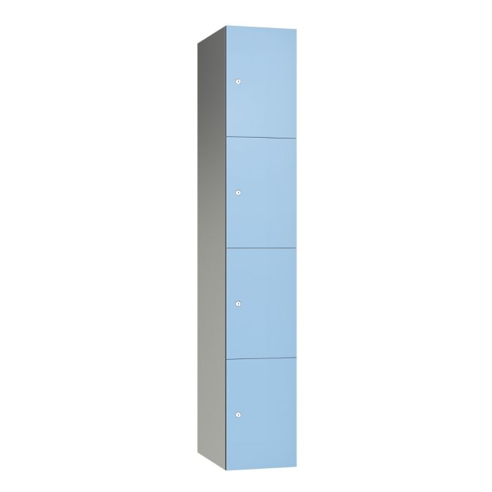 Four Door Supreme Wet Area Locker with Blue SGL Laminate Doors