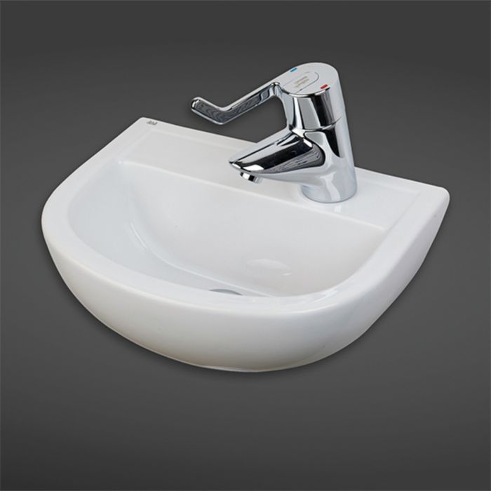 CO1003AWHA RAK-Compact 38cm Special Needs Basin - Right Hand Taphole