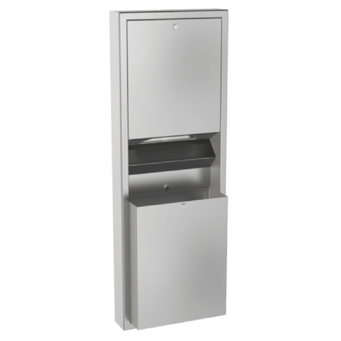 Delabie DVS RODAN Paper Towel Dispenser & Waste Bin Combination Unit, RODX602