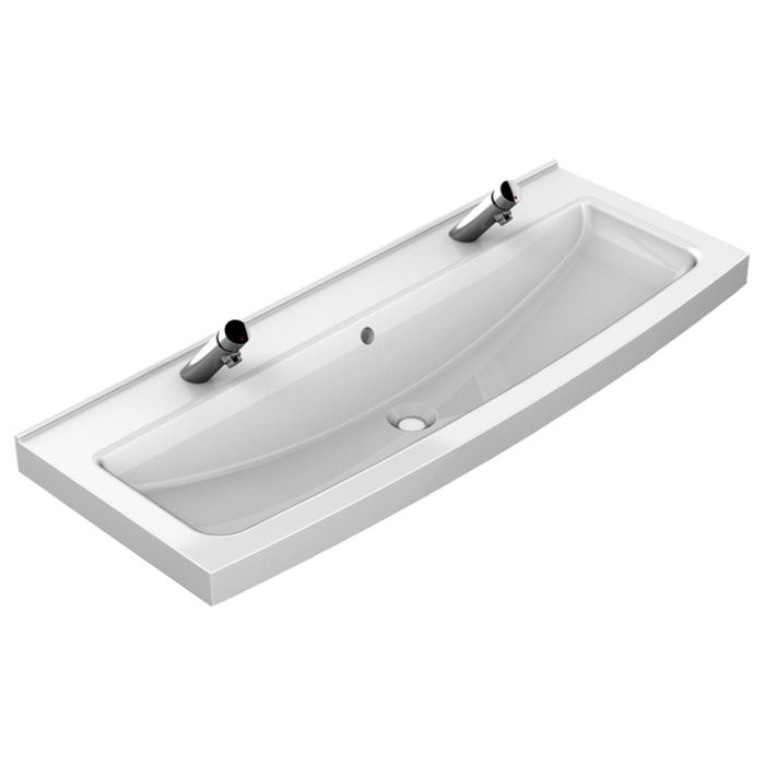 KWC DVS 2 Users Miranit Wash Trough with Tap Ledge 