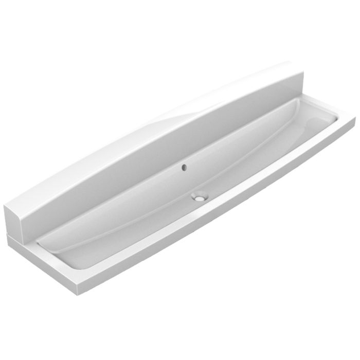 1800mm KWC DVS Miranit Wash Trough with Splash Back