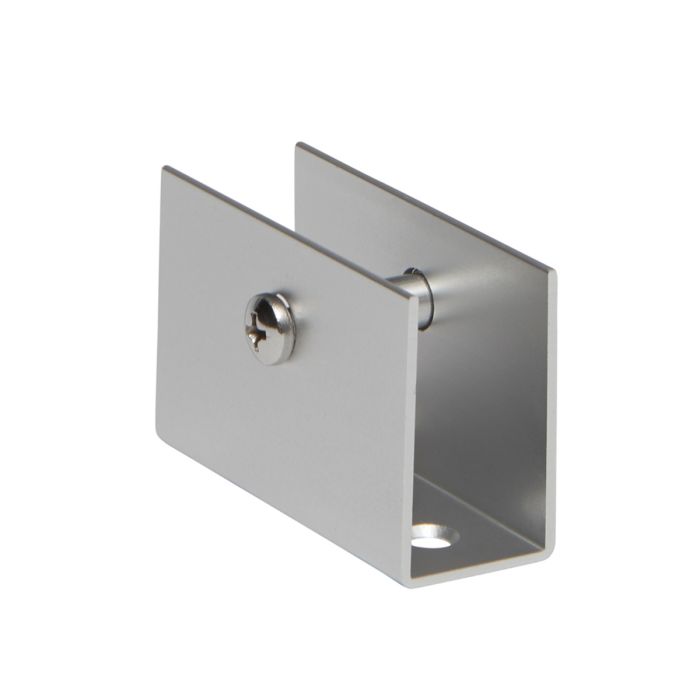 Square U-bracket (18-21mm) - Satin Anodised Aluminium 