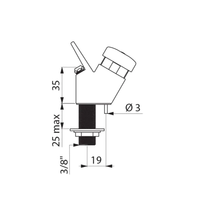 Bubbler Tap for Drinking Fountain - Drawing | Pland