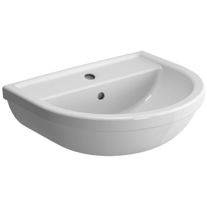 VitrA Milton 550mm Washbasin with 1 Tap Holes