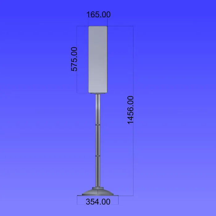 White ABS Plastic Hand Sanitiser Dispenser Stand | Dimensions | Commercial Washrooms