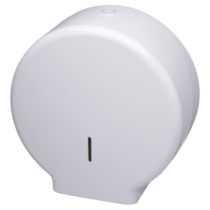White ABS Plastic Jumbo Toilet Roll Holder White ABS Plastic Jumbo Toilet Roll Holder