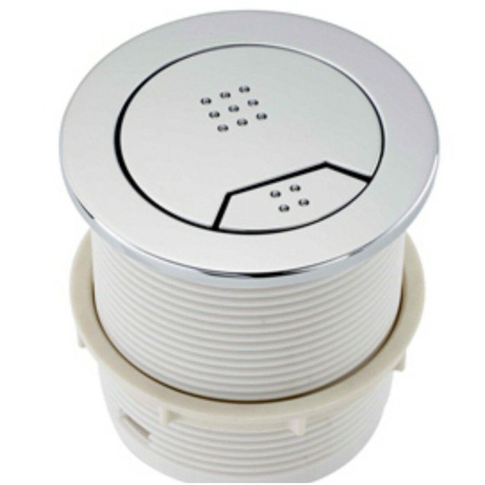 Wye Large Round Dual Flush Push Button for Concealed Toilet Cistern, 23102