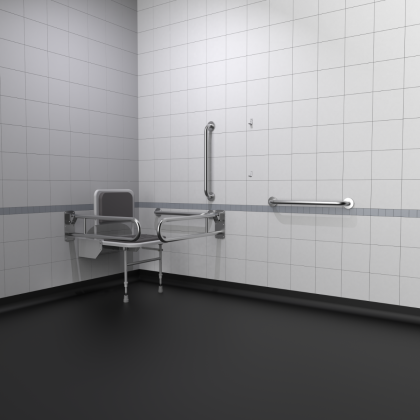 NymaCARE Doc M Changing Room Pack with Stainless Steel Concealed Fixings - Polished Stainless Steel | Commercial Washrooms