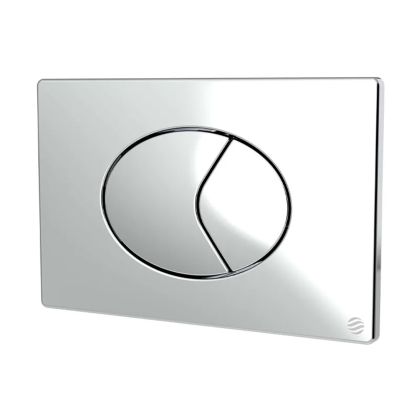 Oyster Dualflush Push Plate - Chrome | Dudley 