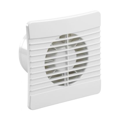 100mm Low Profile Wall Mounted Extraction Fan With Timer And Back Draught Shutter
