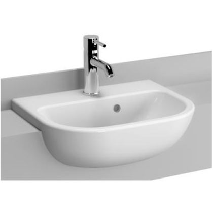 Vitra S20 One Tap Hole Semi Recessed Wash Hand Basin (450mm)