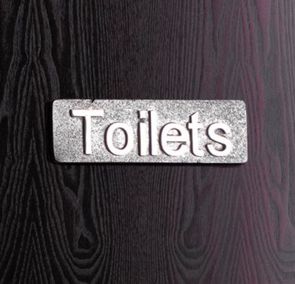 PWD Aluminium WC Toilet Door Sign 