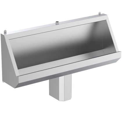 Armitage Shanks Kinloch Urinal Trough, Stainless Steel, 120cm, with Fittings and Cistern | Commercial Washrooms