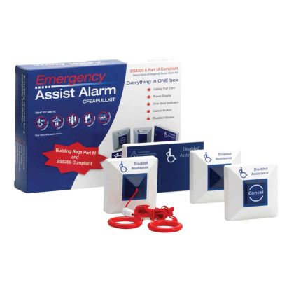 Disabled Alarm System with Pull Cord - White Plastic | Dolphin