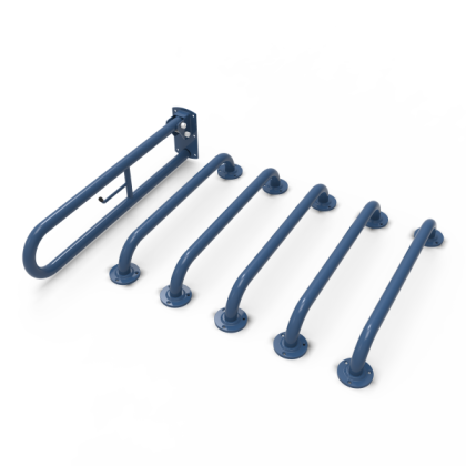 NymaPRO Doc M Stainless Steel Grab Rail Only Pack with Exposed Fixings - Dark Blue | NymaPRO
