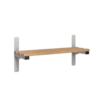 1000mm Wall Mounted Changing Room Bench Seat with Wooden Beech Slats