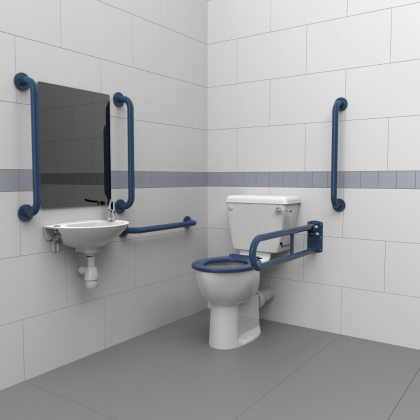 NymaPRO Close Coupled Doc M Toilet Pack with Grab Rails
