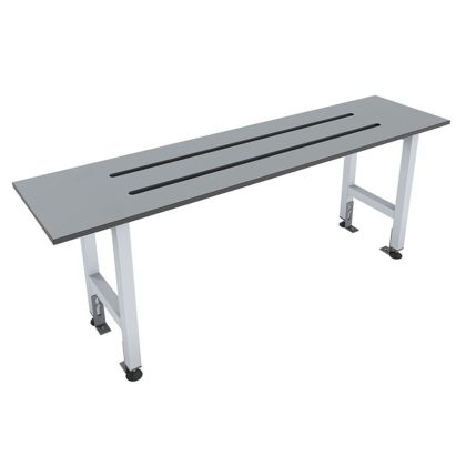 Freestanding Changing Room Bench Seat With Grey SGL Slat