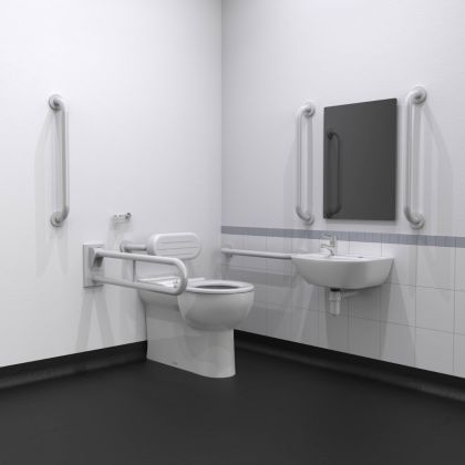 NymaCARE Premium Rimless Back To Wall Doc M Toilet Pack with Concealed Fixings