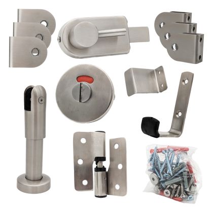 Stainless Steel Toilet Cubicle Hardware Pack