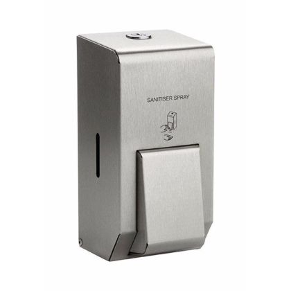 Brushed Stainless Steel 400ml Dispenser - Sanitiser | Commercial Washrooms