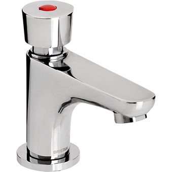 Single Pillar Basin Soft Touch Timed Flow Tap (with flow regulator) | Z2 DUS 1/2 C | Commercial Washrooms
