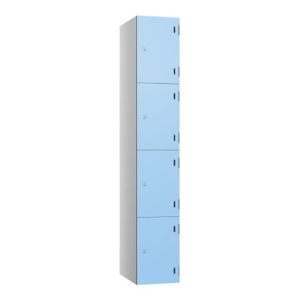 Four-Door Premier Dry Area Locker with Blue SGL Laminate Door