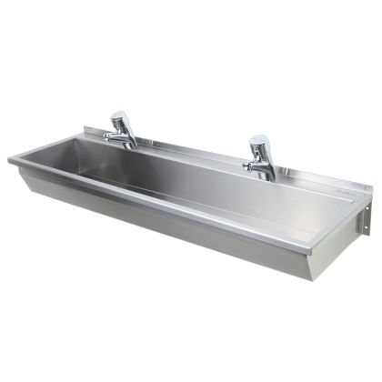 Pland Madeira Stainless Steel Wash Trough | Commercial Washrooms
