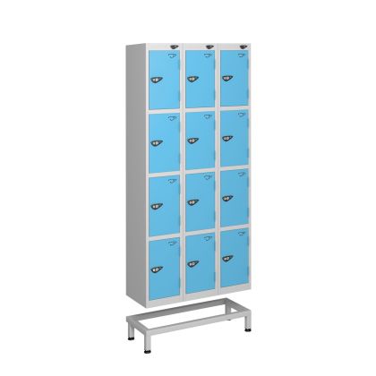 Steel Locker Stand for 3 Units | Commercial Washrooms