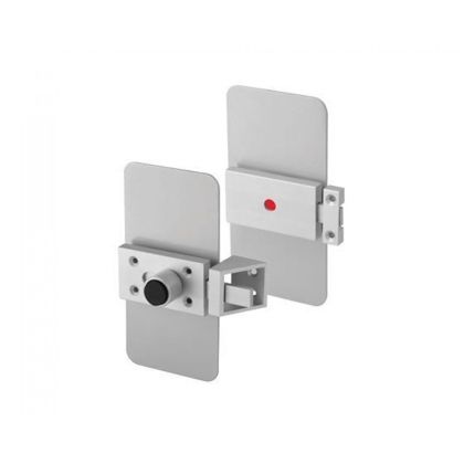 Value Quick Release Toilet Cubicle Lock and Cover Plates - Vertical 