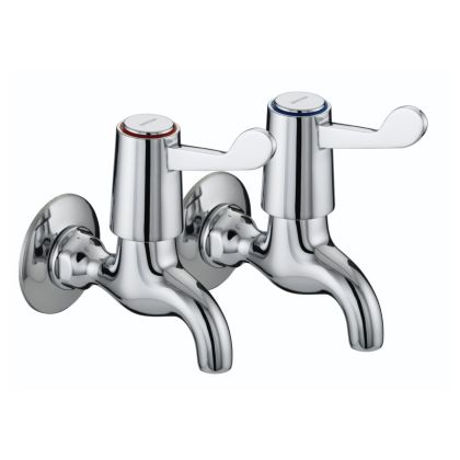 Bristan Wall Mounted Bib Taps with (76mm) Levers
