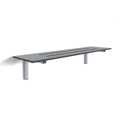 Wall Mounted Bench Seat with Cantilever Bracket and Grey SGL Slats