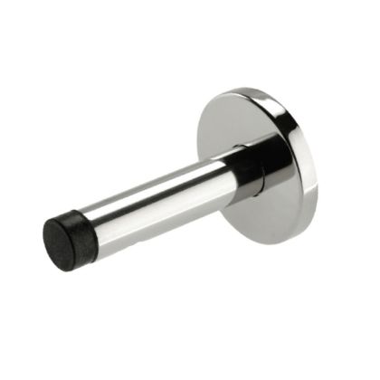 Stainless Steel Wall Mounted Door Stop on Rose 