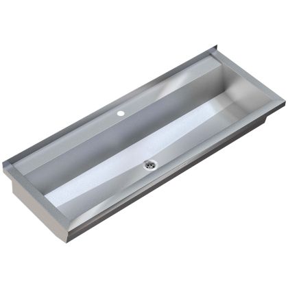 Planox Stainless Steel Washtrough with Tap Holes | Commercial Washrooms