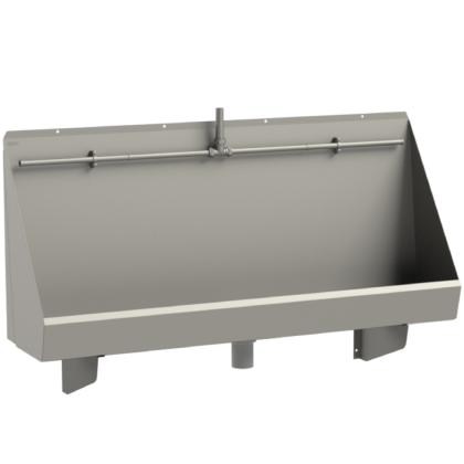 KWC DVS Centinel Wall Hung Stainless Steel Urinal Trough (Exposed Cistern)  | Commercial Washrooms