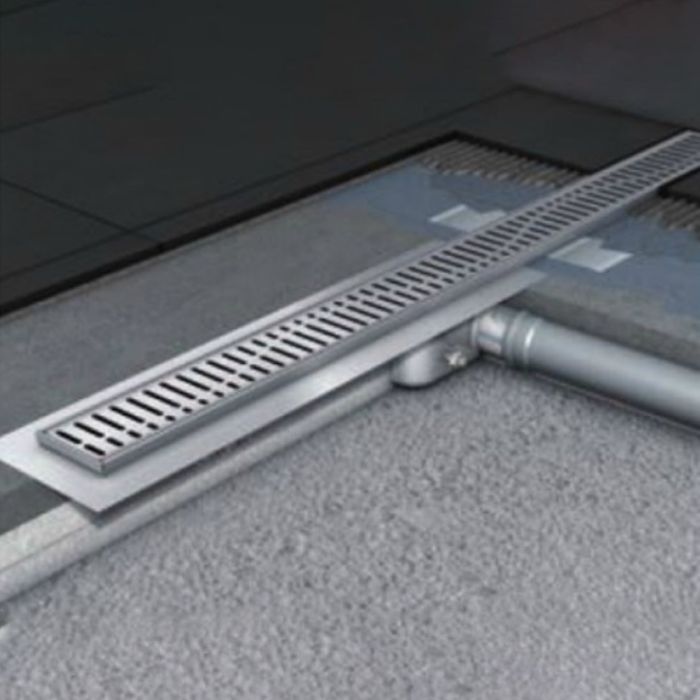 Aco ShowerDrain C Line for Tiled Floor (50mm Outlet) - Slot Grating