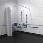 Fitzroy Of London Exposed Valve Doc M Shower Pack Stainless Steel With Concealed Fixings - Dark Blue | Commercial Washrooms