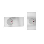 Replacement Toilet Cubicle Lock and Cover Plate - Horizontal or Vertical