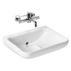 S0444(HY) Contour 21+ 60cm back outlet washbasin, no tapholes, anti-splash and anti-microbial glaze