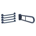 KWC DVS Hinged 760 mm Grab Rail and Four Straight Grab Rails 600 mm Pack Blue