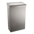Brushed Stainless Steel 30 Ltr Wastebin, Flap Lid | Commercial Washrooms